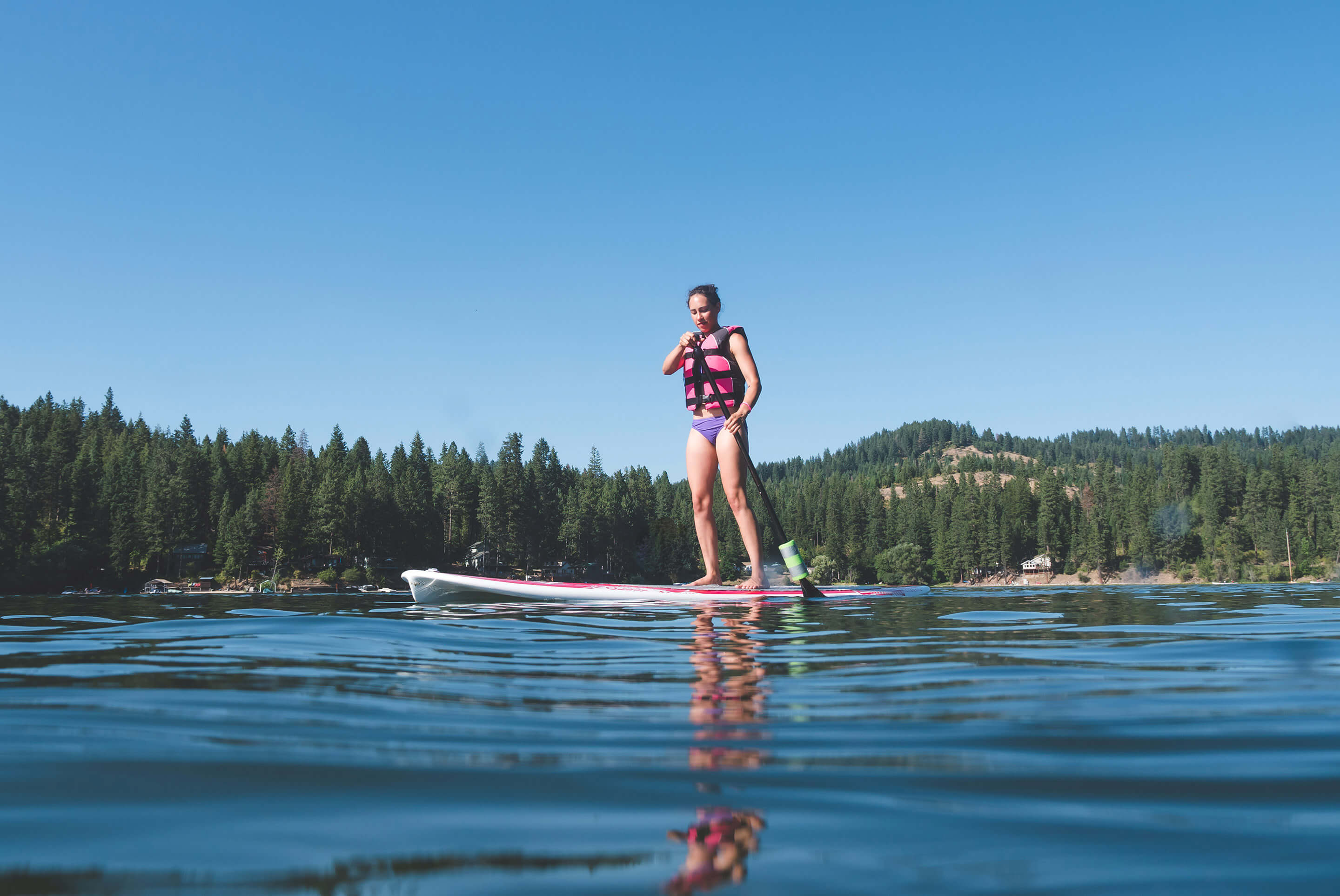 paddle sur un lac