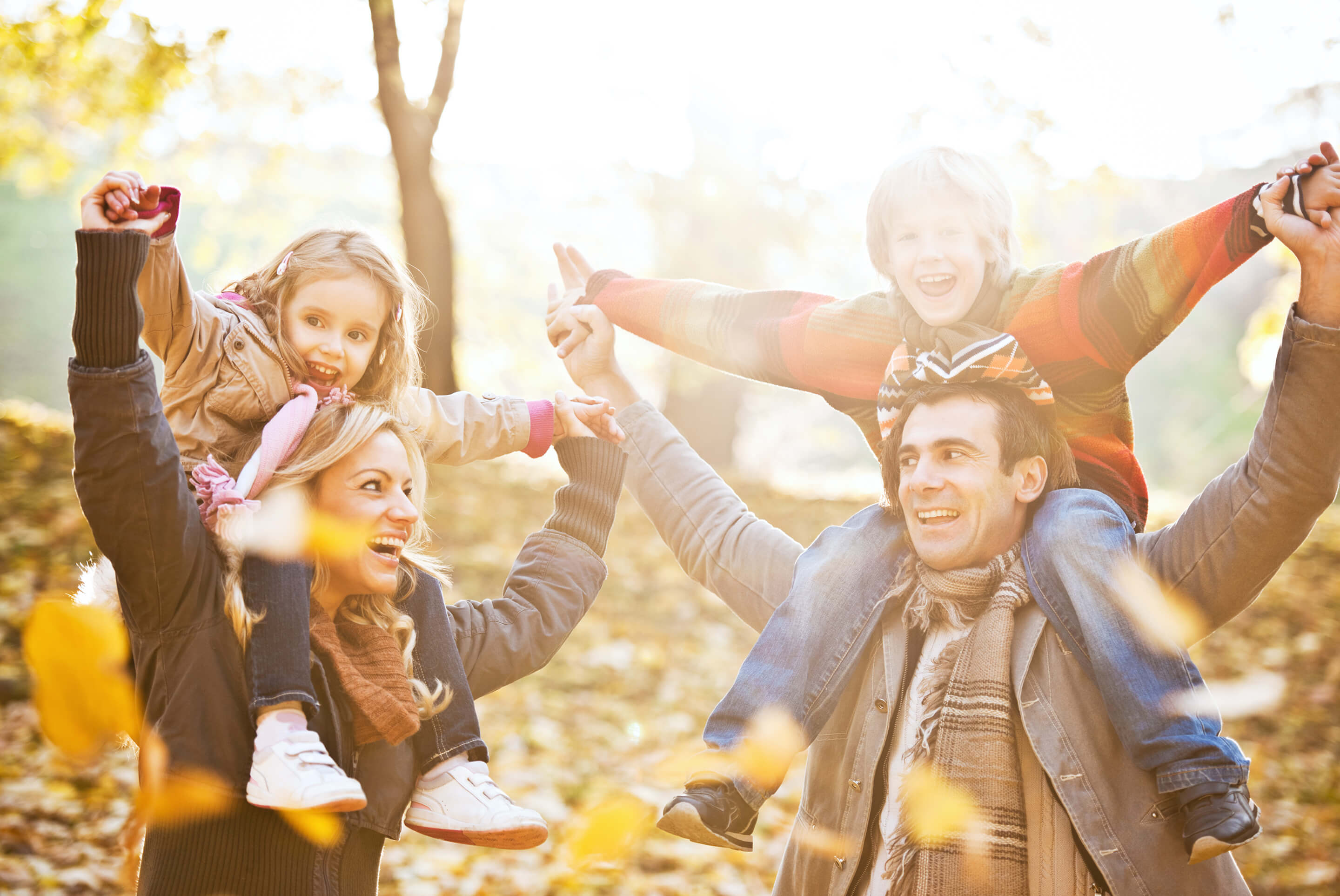 famille en automne