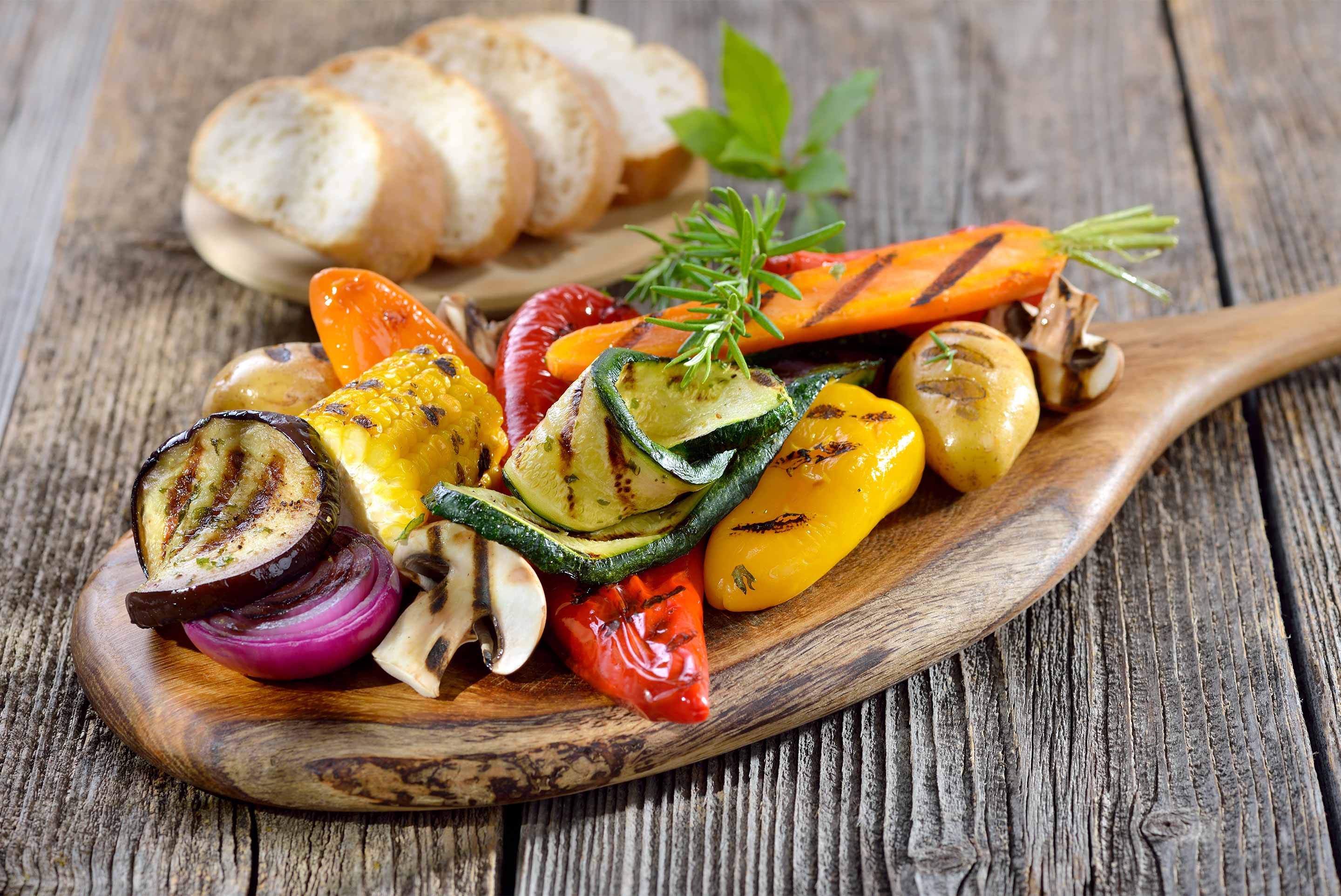 planche de légumes grillés