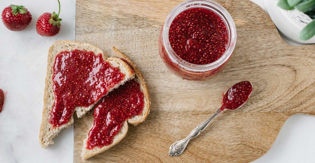 Confiture de fraises au chia