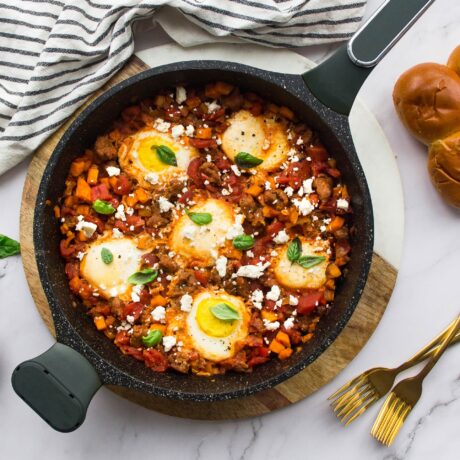 Chakchouka à la saucisse et patate douce