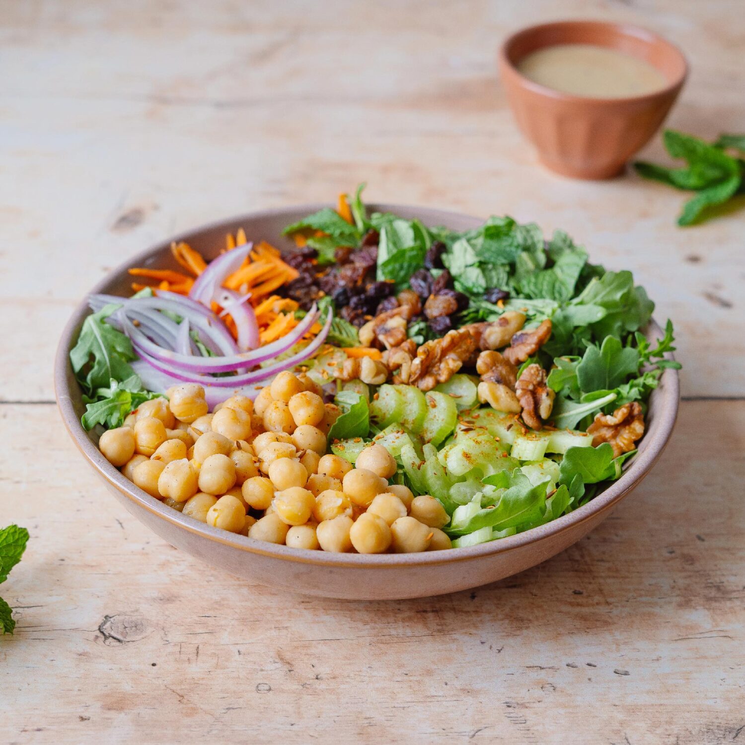 salade de roquette et pois chiches